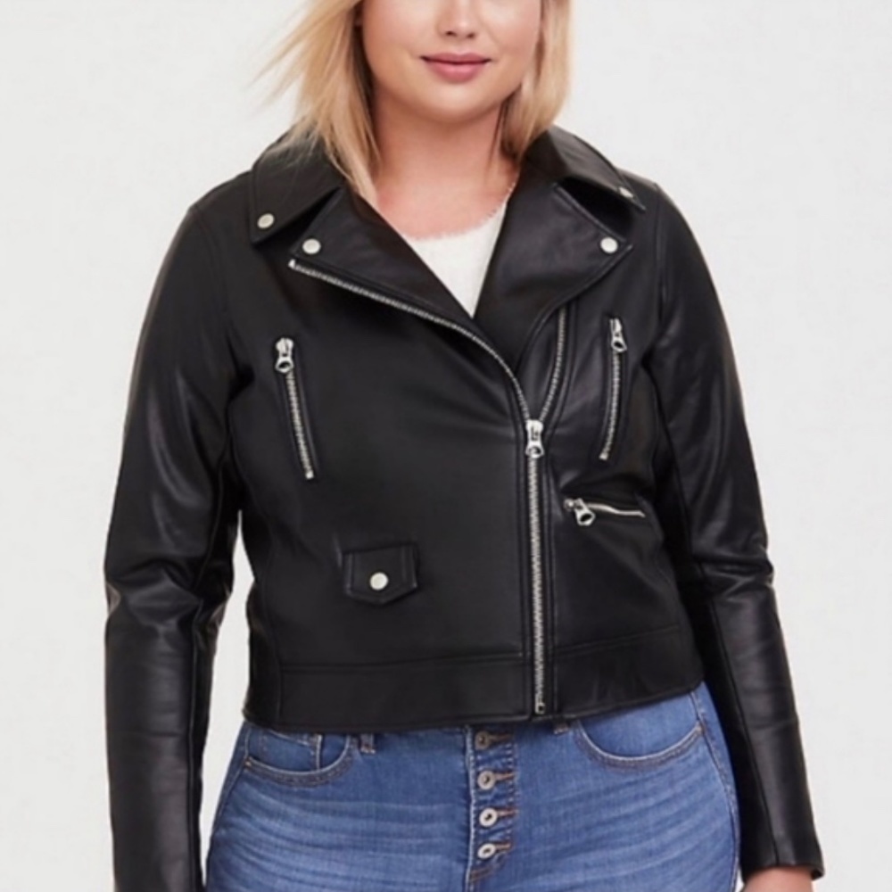Torrid Faux Leather Moto Jacket NWT Size 00X